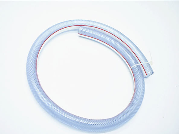 Fiber strengthen PVC braided hose with line