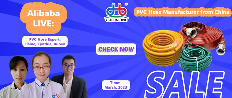 Goldsione PVC Hose Experts Will Live on Alibaba! 