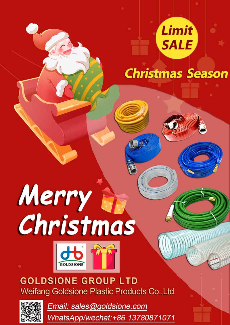 Goldsione PVC Hose Wishes You A Very Merry Christmas With A Big Sale